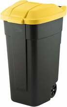 Prügikast Curver 214128, 110 L, must/kollane