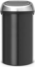 Prügikast Brabantia Touch Bin, 60 l, must/hall