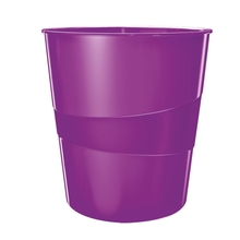 Prügikast Leitz Plus Wow, 15 L, lilla