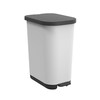 Pedaaliga prügikast Rotho Ribo, 35 l, valge