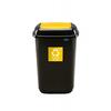 Prügikast Plafor, 28 L, must/kollane