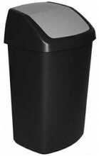 Prügikast Curver Swing Top, 50 L, must/hõbedane