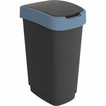 Prügikast Rotho Twist, 50 L, must/sinine