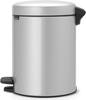 Pedaaliga prügikast Brabantia NewIcon, 5 L, metallhall