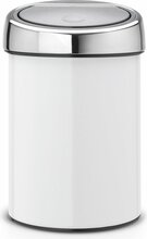 Prügikast Brabantia Touch Bin, 3 L, valge