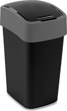 Prügikast Curver Flip Bin, 25 L, must/hõbedane