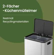 Prügikast Songmics, 2x15 L, hõbe