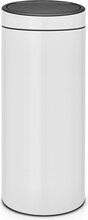 Prügikast Brabantia Touch Bin, 30 L, valge