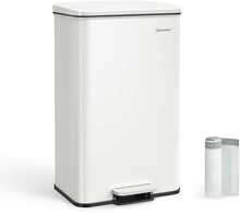 Prügikast Songmics LTB540W4002, 40 L, valge