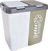 Prügikast Orion, 2x20 L, valge/beež