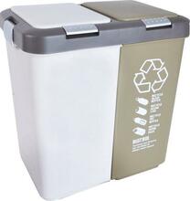 Prügikast Orion, 2x20 L, valge/beež