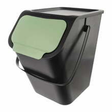 Prügikast Orion Bin, 25 L, must/roheline