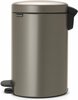 Prügikast Brabantia NewIcon, 12 L, plaatina/pruun