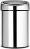 Prügikast Brabantia Touch Bin, 3 L, poleeritud teras