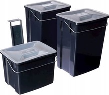 Prügikastide komplekt Curver Biobox, 2x10L + 6L, hall