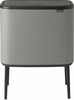 Prügikast Brabantia Bo Touch Bin, 3 x 11 L, mineral concrete grey