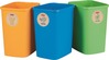 Prügikastide komplekt Curver ECO, 3 x 25 L, sinine/roheline/kollane