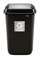 Prügikast Plafor, 12 L, must/hall