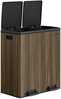 Prügikast Songmics, 2 x 30 L, tume pähkel