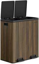 Prügikast Songmics, 2 x 30 L, tume pähkel