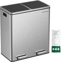 Prügikast Songmics LTB60NL, 42 L, hõbe/must, 65.5 x 32.5 cm