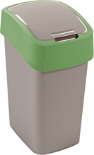 Prügikast Curver Flip Bin, 10 L, hõbe/roheline