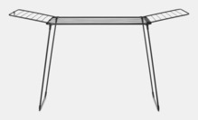 Kuivatusrest Brabantia HangOn Too, 198,3 cm, must