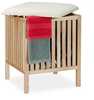 Pesukorv Bonideco, 51x41x41 cm, 40 L, helepruun/valge