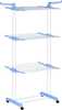 Kuivatusrest Homcom, 4 taset, sinine+valge, 73x64x177 cm