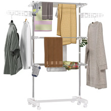 Mobiilne kuivati Homcom, 3 taset, 80-142 x 55 x 152 cm