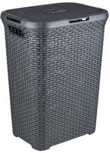 Pesukorv Curver Rattan Style, 34,1 x 44,8 x 61,5 cm, 60 L, tumehall