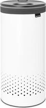 Pesukorv Brabantia, 35 L, valge, musta kaanega