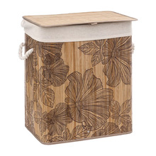 Pesukorv 5five Simply Smart Bamboo, 60 L, lillemustriga