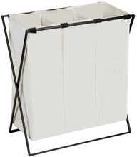 Pesukorv Wenko Trio, 145 L, 69 x 76 cm, kreem/must