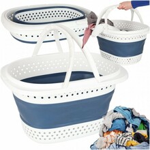 Pesukorv Ikonka silikoonist kokkupandav, 32 L