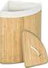 Nurgaga pesukorv HOMCOM, 55 L, 38 x 38 x 57 cm, naturaalne puit/valge