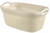 Pesukorv Curver Knit, 40 L, 38.5 x 59.5 cm, kreemjas valge