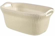Pesukorv Curver Knit, 40 L, 38.5 x 59.5 cm, kreemjas valge