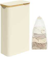 Pesukorv Songmics, 60 L, kaanega, valge