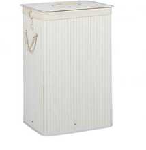 Pesukorv Bonideco, 83 L, 65.5 x 43.5 x 33.5 cm, valge/kreemjas