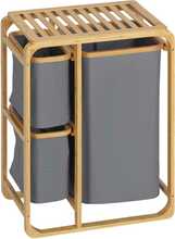 Pesukorv HOMCOM, 50 x 32 x 69.7 cm, hall + naturaalne