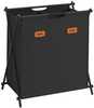 Pesukorv Songmics, 115 L, must, 2 sektsiooniga