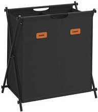 Pesukorv Songmics, 115 L, must, 2 sektsiooniga