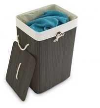 Pesukorv Bonideco, 83 L, 65.5 x 43.5 x 33.5 cm, must/kreem