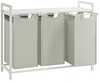 Pesukorv Vasagle REX, 3 x 38 L, 1 riiuliga, valge