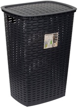 Pesukorv Jotta Felix, 54 L, 45 x 34 cm, must/hall