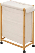 Pesukorv 5five Simply Smart, kitsas, ratastel, 55 x 28 x 80 cm