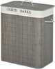 Pesukorv HOMCOM, 100 L, 2 sektsiooniga, hall, bambus