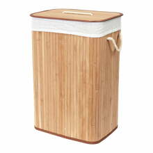 Pesukorv Compactor Bamboo, 78 L, naturaalne, 40 x 30 x 60 cm, bambus
