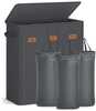 Pesukorv Songmics RLH013B01, 64 x 33 x 75 cm, tumehall